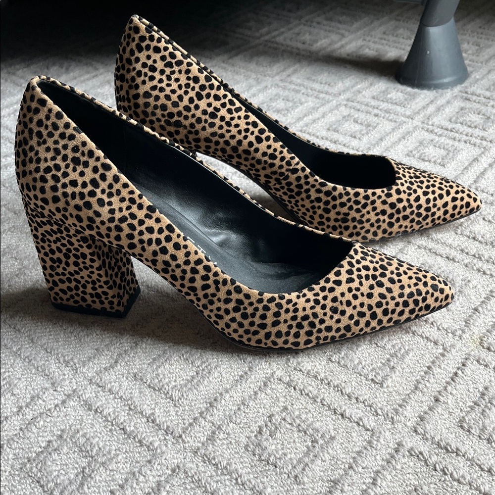 Sole Society Cheetah Print Block Heels